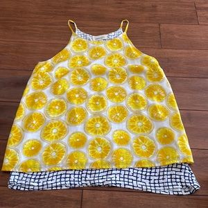 Anthropologie tank by Porridge in women's xs, lprints with under shell pattern.